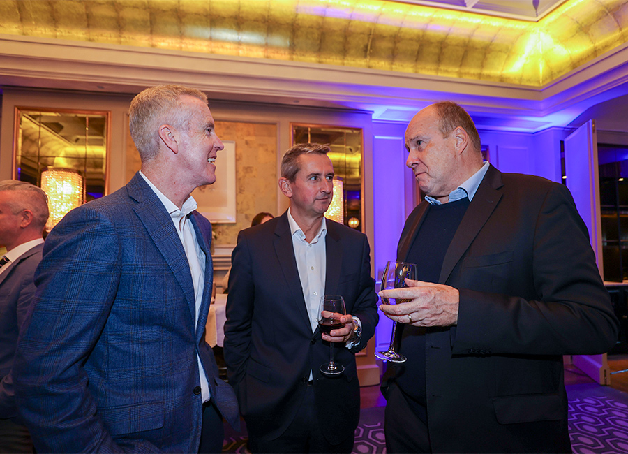 JD Buckley, Mark Thorne and Ivan Yates. Pic: Tom Honan