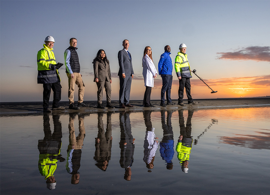 Uisce Eireann employees Alan Gordon, Mark Grehan, Pragya Negi, Ian Tracy, Niamh Doherty, Abdou Diaw, and Patrick Cullen. Pic: Naoise Culhane