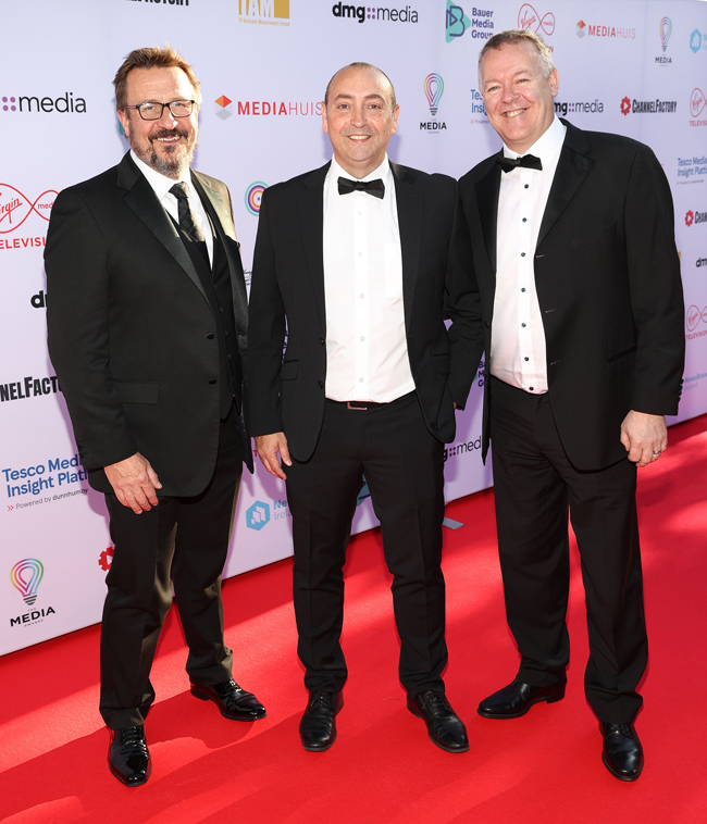 Fintan Gavigan, Karl Byrne and at The Media Awards, sponsored by Virgin Media Television and dmg media, at The Mansion House, Dublin. Pic: Brian McEvoy